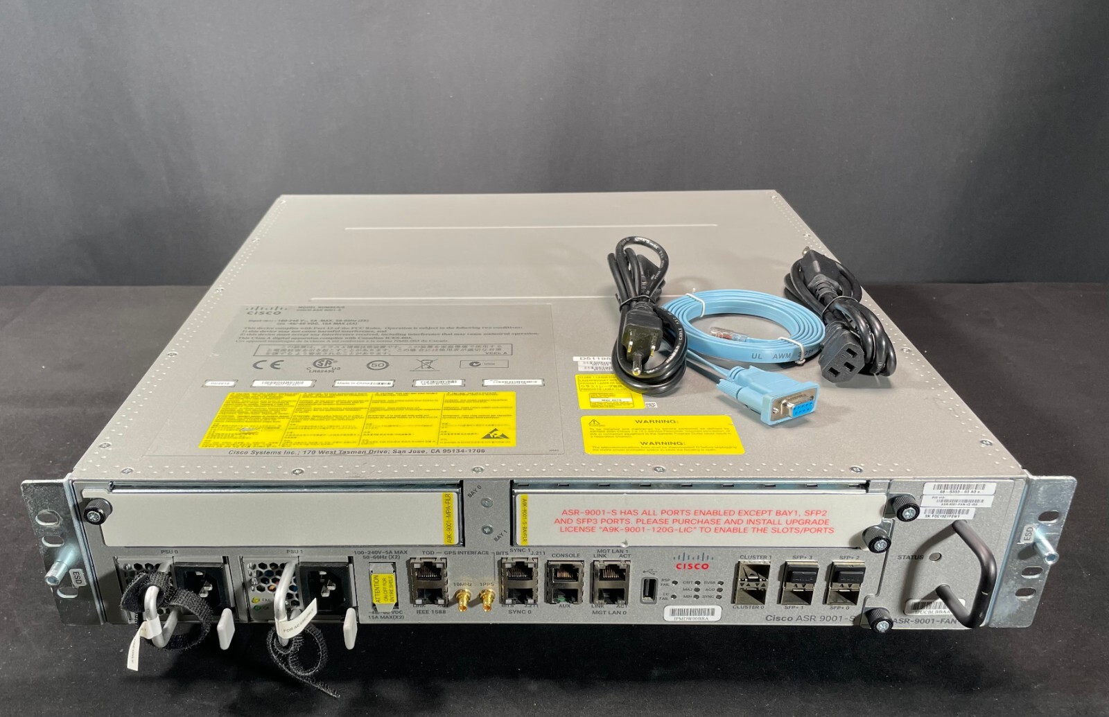 Cisco ASR-9001-S Aggregated Service Router w/ Dual PSU- Same Day Shipping