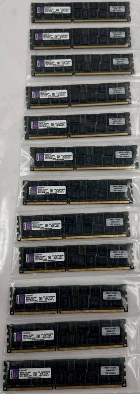 12 KINGSTON 16GB DDR3 1333MHZ RAM MEMORY 9965434-077.A00LF 4* KTH-PL313Q8LV/48G