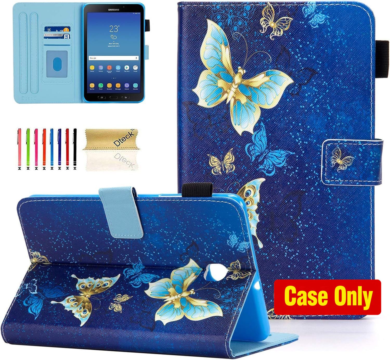 PU Leather Case for Samsung Galaxy Tab A 8.0 2018, with Stand and Card Slots