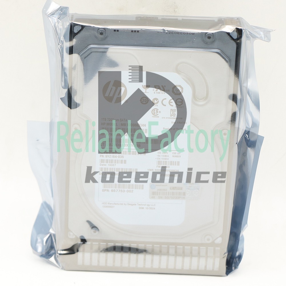 Fit HP 657750-B21 1TB 6G SATA 7.2K 3.5in MDL SC HDD Hard Drive 657739-001 new