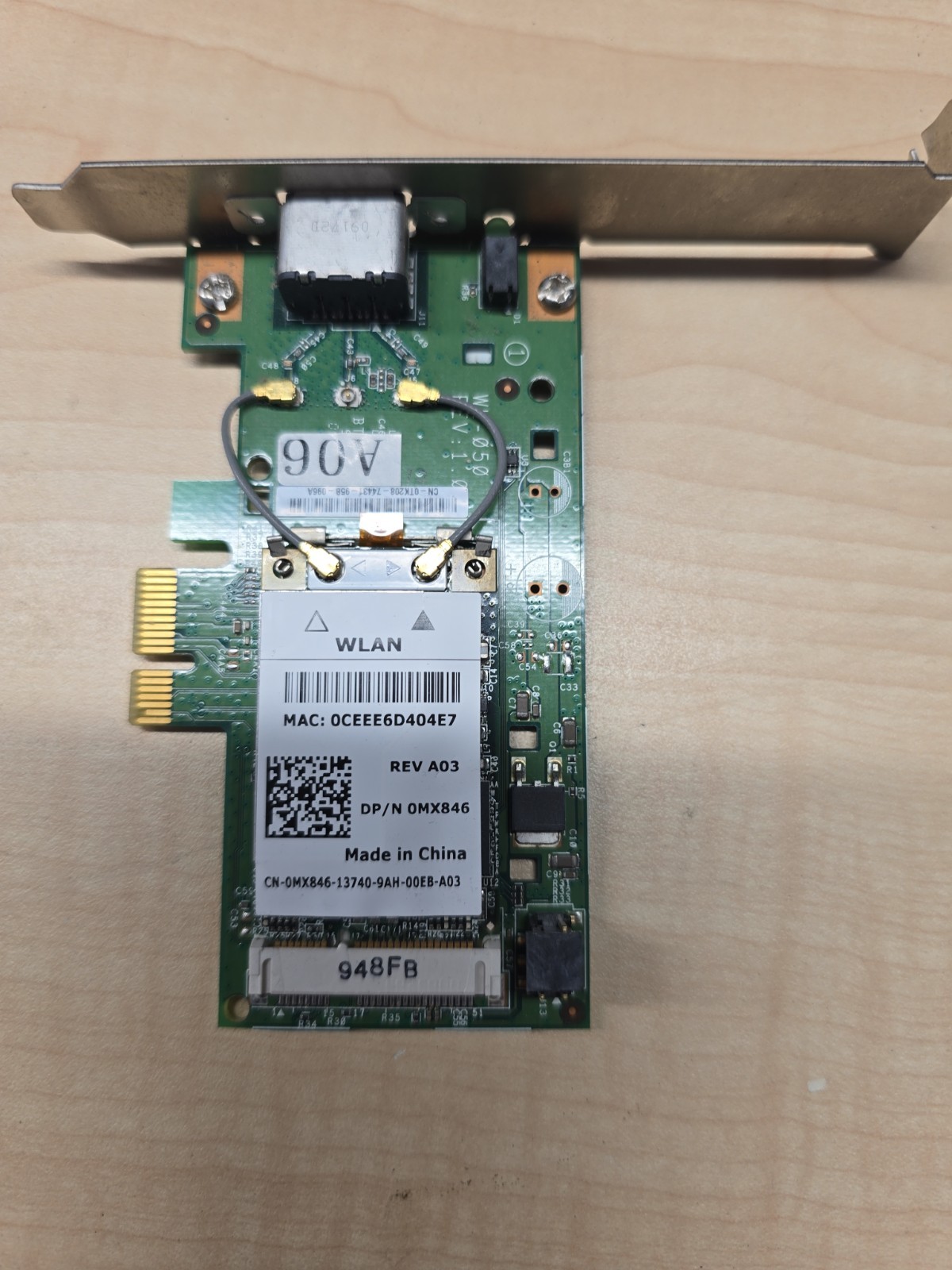 Dell Wireless 1505 PCIe WiFi Card DP/N 0MX846 Broadcom BCM94321MC Desktop...