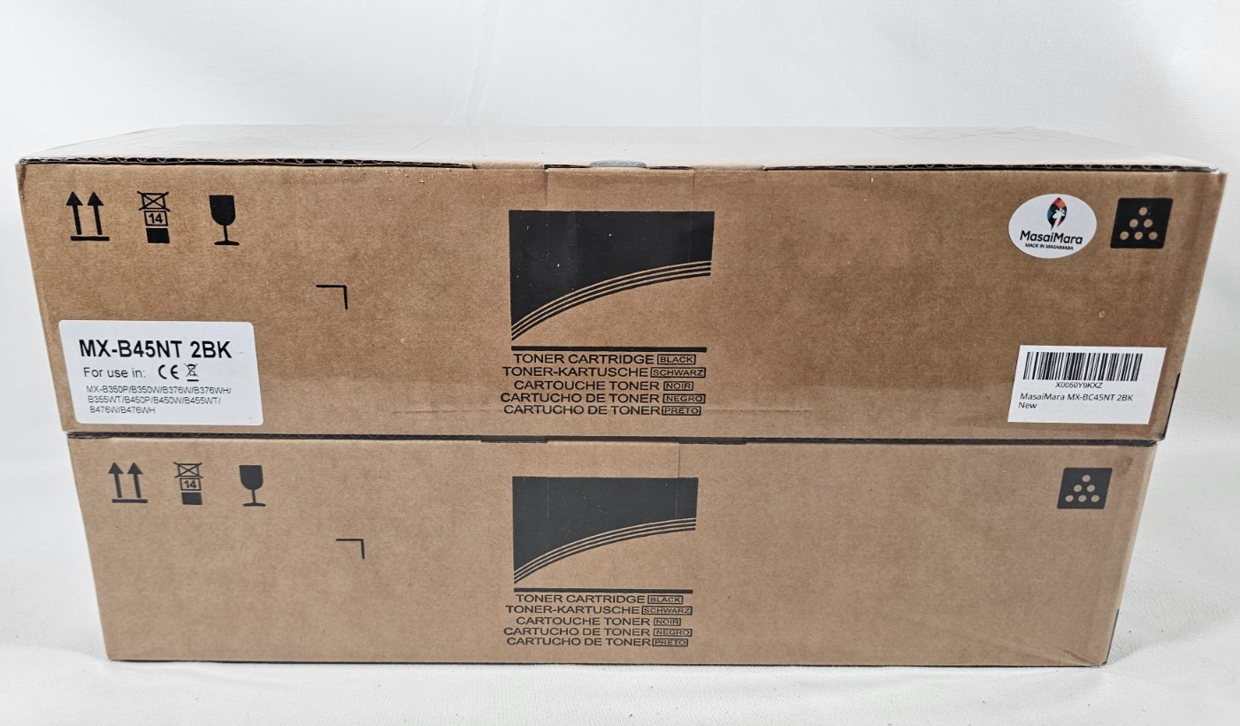 For Sharp MX-B45NT MX-B350P MX-B350W MX-B355W MX-B376W 2x Toner Cartridge Black