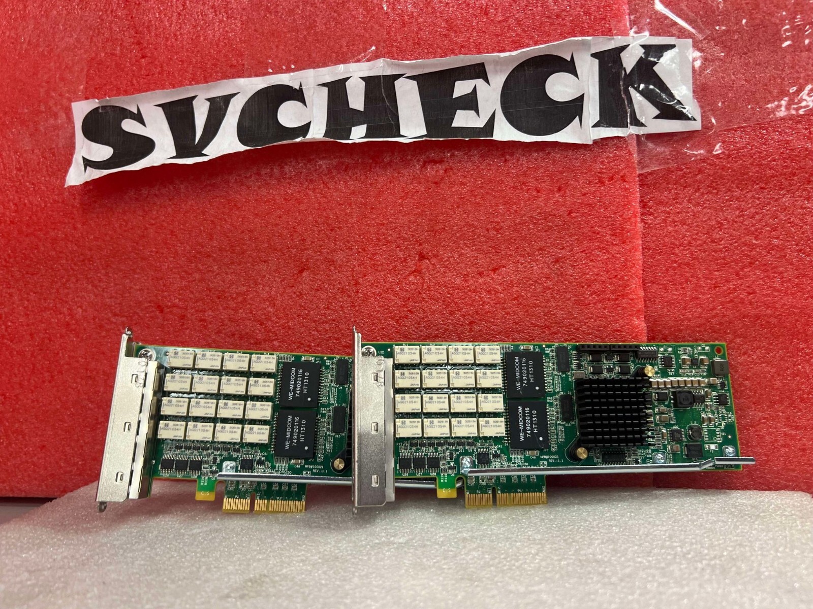 LOT OF 2 SILICOM PE2G4BPI35L-SD QUAD PORT NETWORK BYPASS ADAPTER V:1.0