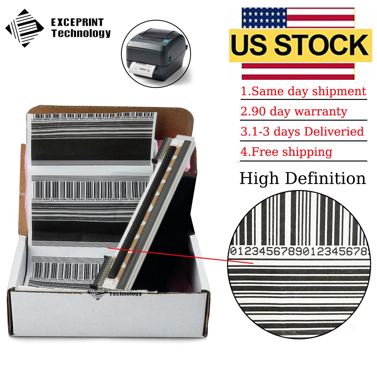 ✅ Printhead for Zebra GX430T ZD500 Thermal Printer 300dpi 105934-039 US STOCK ✅