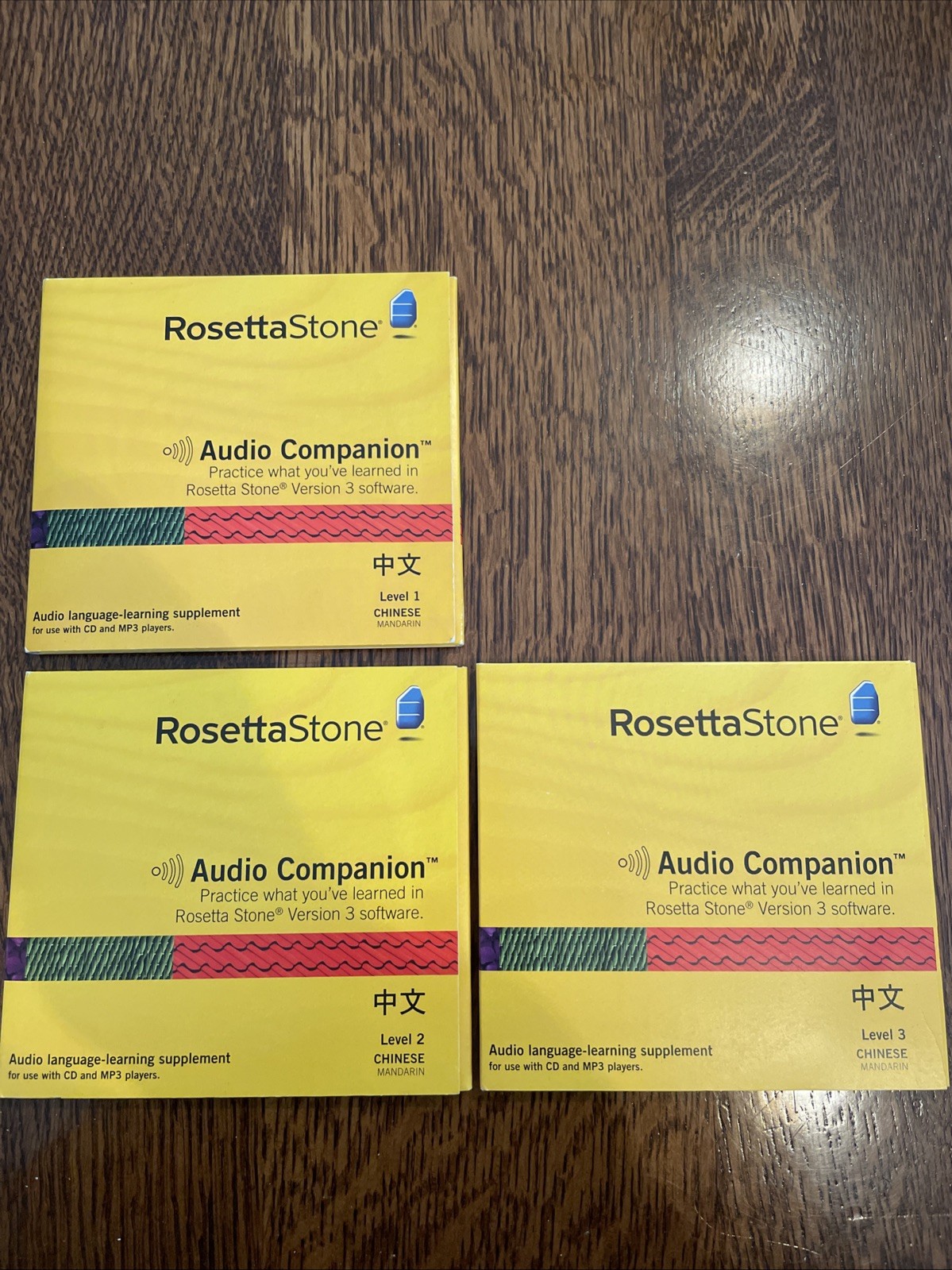Rosetta Stone Chinese Mandarin Level 1-3 Audio Companion Use w/CD & MP3 Player