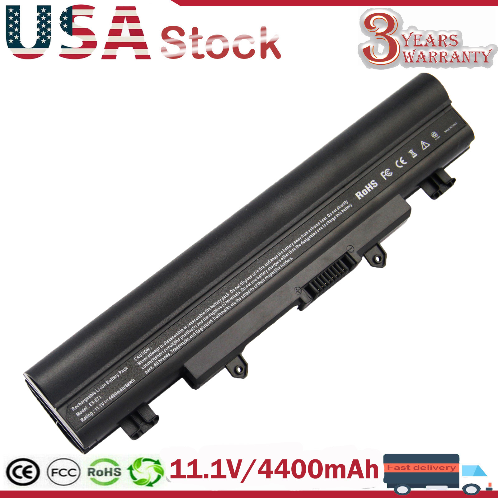 AL14A32 Battery for Acer Aspire V3-472 V3-572 E14 E15 Touch 11.1V 5000mAh New