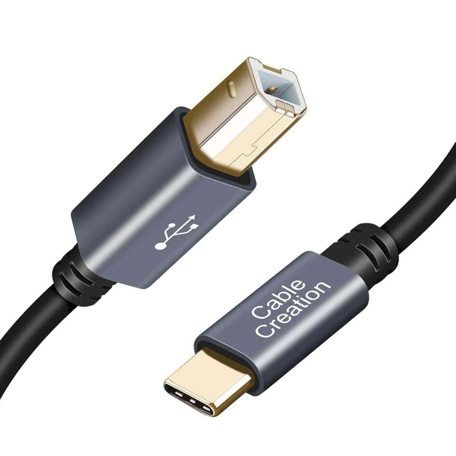 Cablecreation USB C to USB B 15FT Printer Cable for Macbook Pro, Air, MIDI Cable