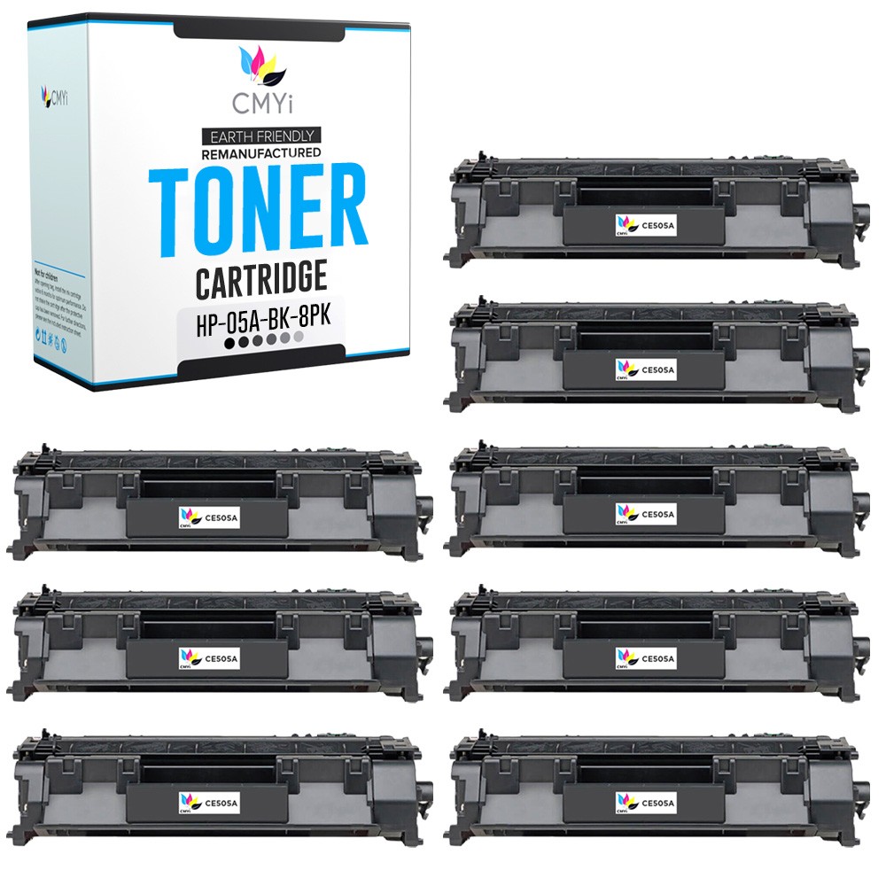 8-Pack CMYi Replacement 05A Cartridge for HP LaserJet P2035n P2050 P2055 P2055d