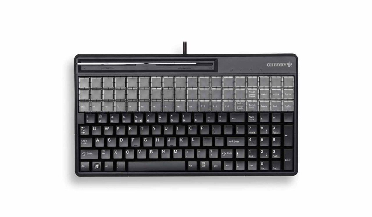 Cherry G8661410EUADAA POS Keyboard 135 Keys USB MSR Black