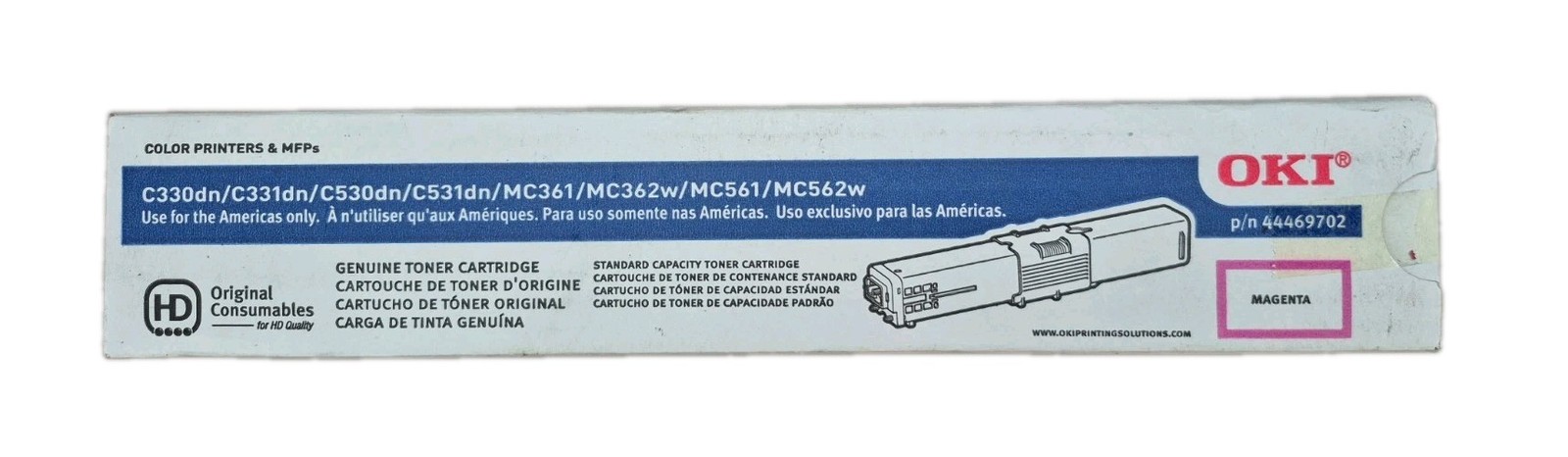 Genuine OKI Magenta 44469702 C330dn/C331dn/C530dn/C531dn/MC361/MC362w/MC561/MC56