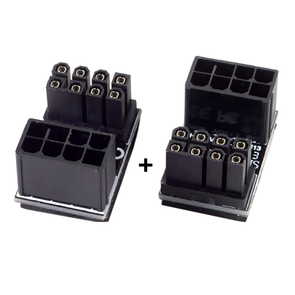 chenyang 2 Pack ATX 8Pin Male to Female 180 Degree Angled GPU Graphics Card Powe