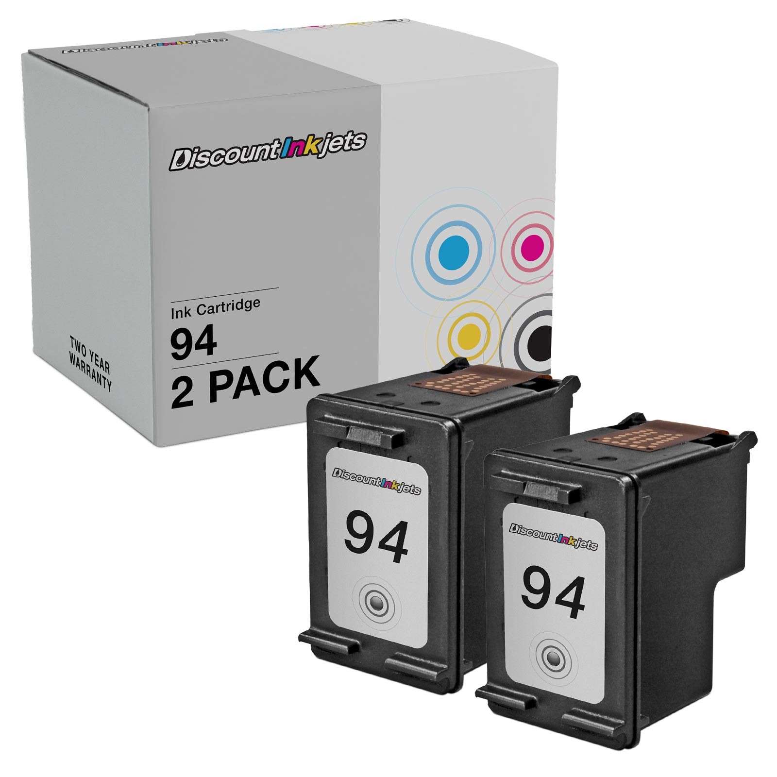 2 C8765WN Black Printer Ink Cartridge for HP 94 Deskjet 460 460c 460cb