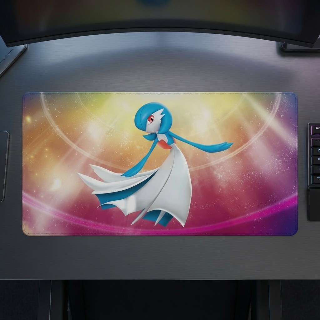 Shiny Gardevoir Dark Explorers Pokemon Playmat Card Game XXL Mousepad 35x16"