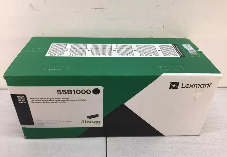 Lexmark 55B1000 Black Laser Toner Cartridge Genuine New Sealed For MS331 MX431