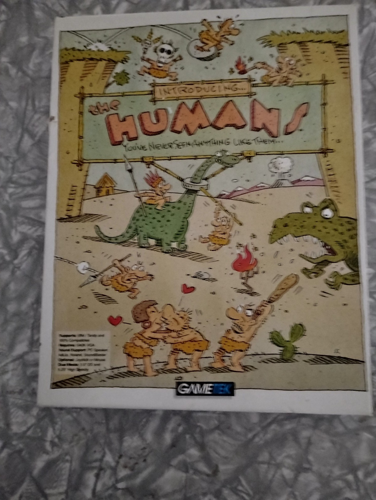 Vintage Introducing the Humans Gametek  PC game 3.5 Floppy disk 1992 Atari
