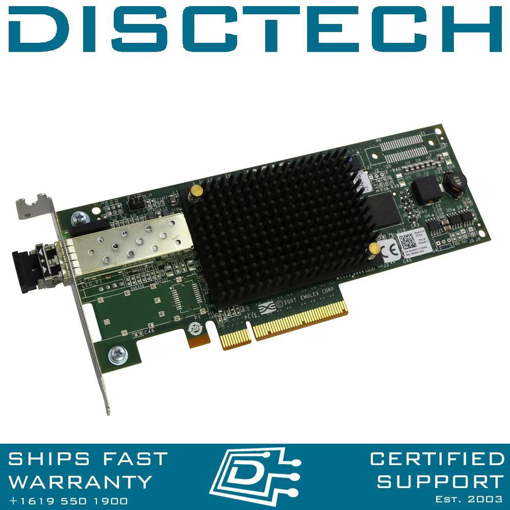 Dell Emulex CN6YJ / 0CN6YJ / LPE12000 8GB Fibre Channel Single Channel PCIe HBA