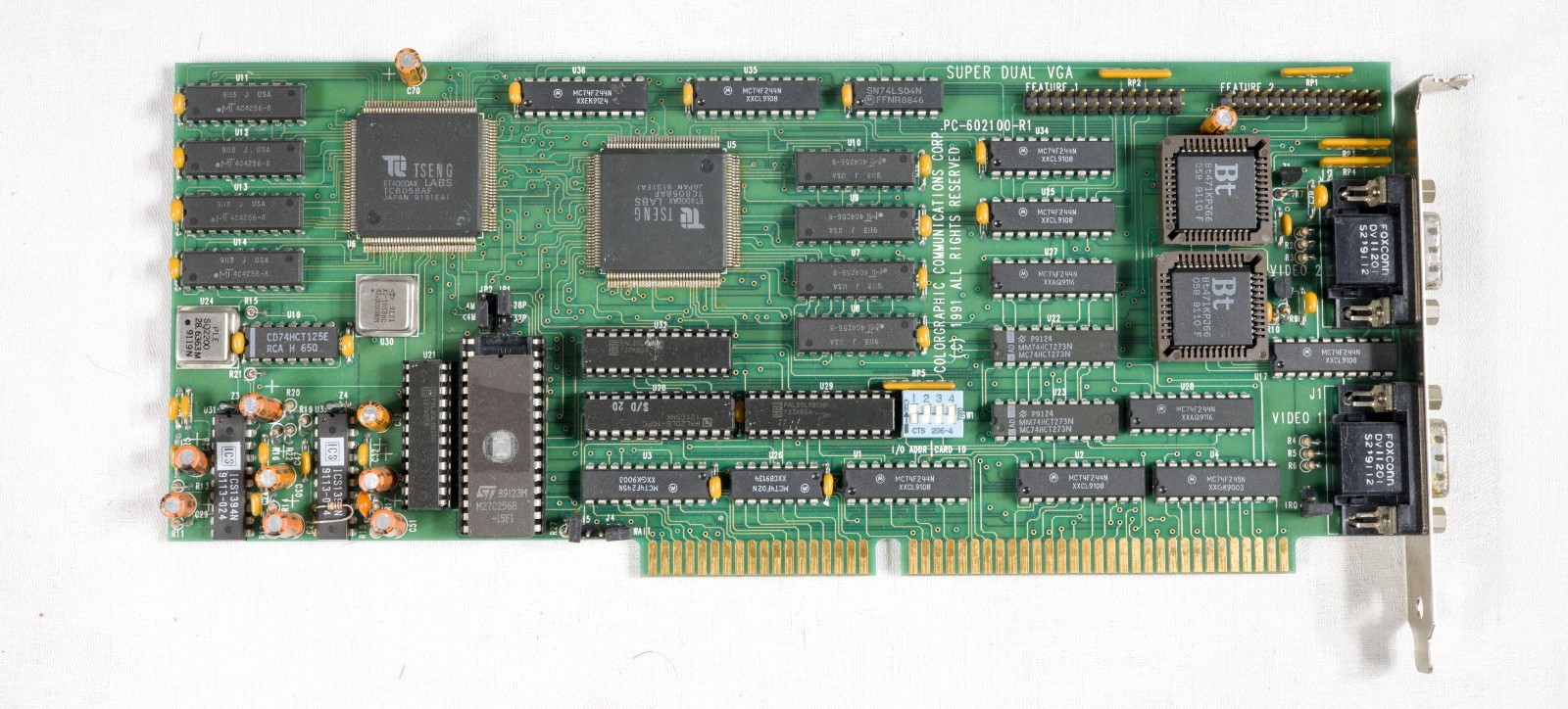 Colorgraphic Super Dual  VGA Card 16 bit ISA tested ISAO08