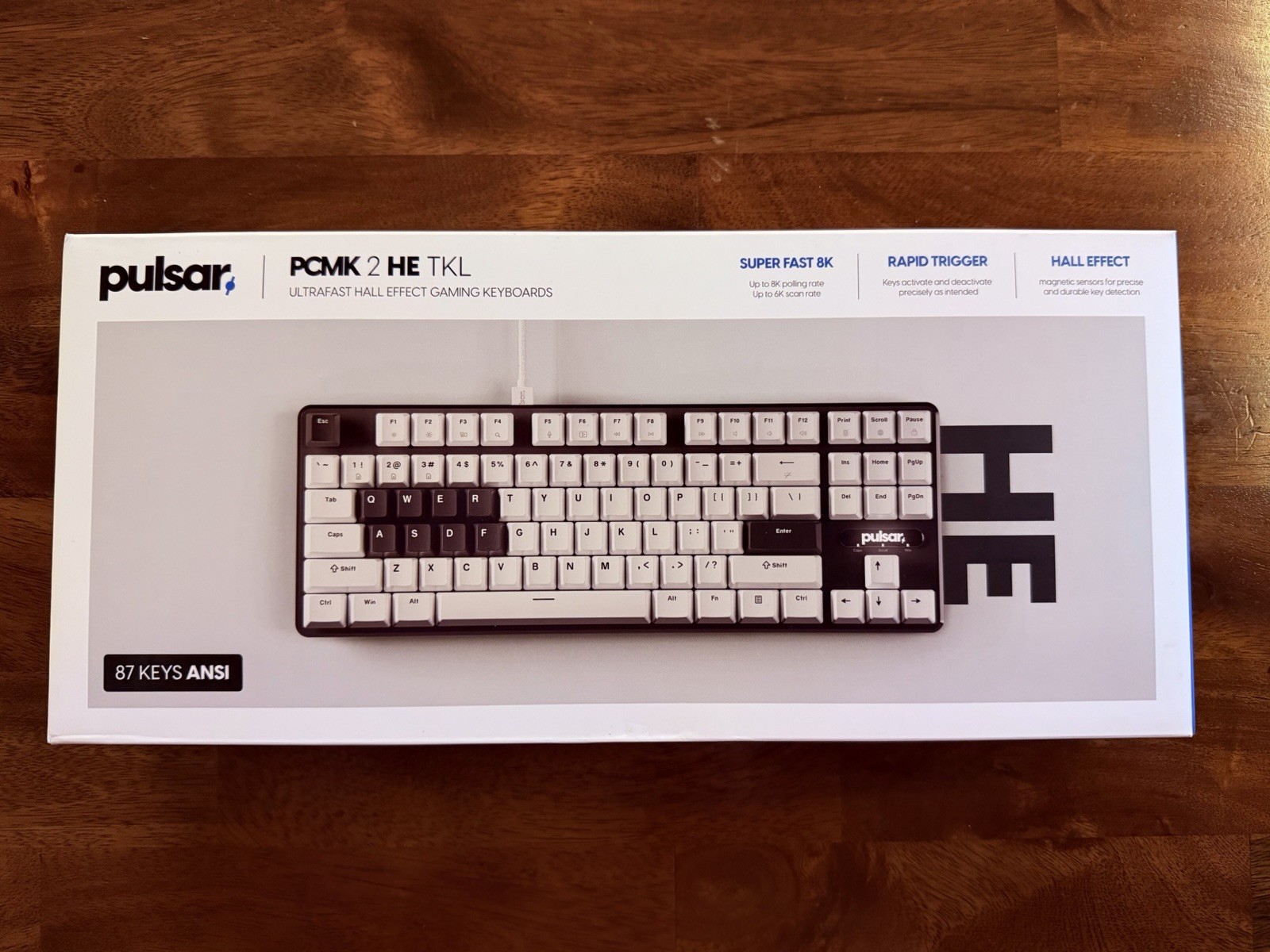 Pulsar PCMK 2 HE TKL 8K White Hall Effect Wired Gaming Keyboard