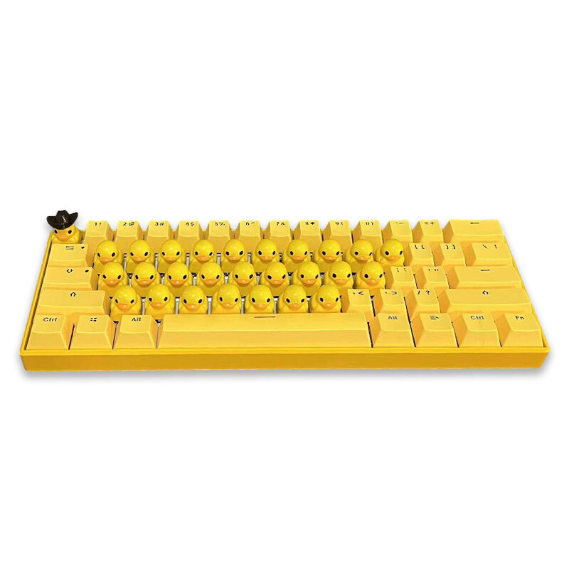Cute Yellow Duck Mechanical Keyboard Press Crow USB Interface Keyboard Collectio