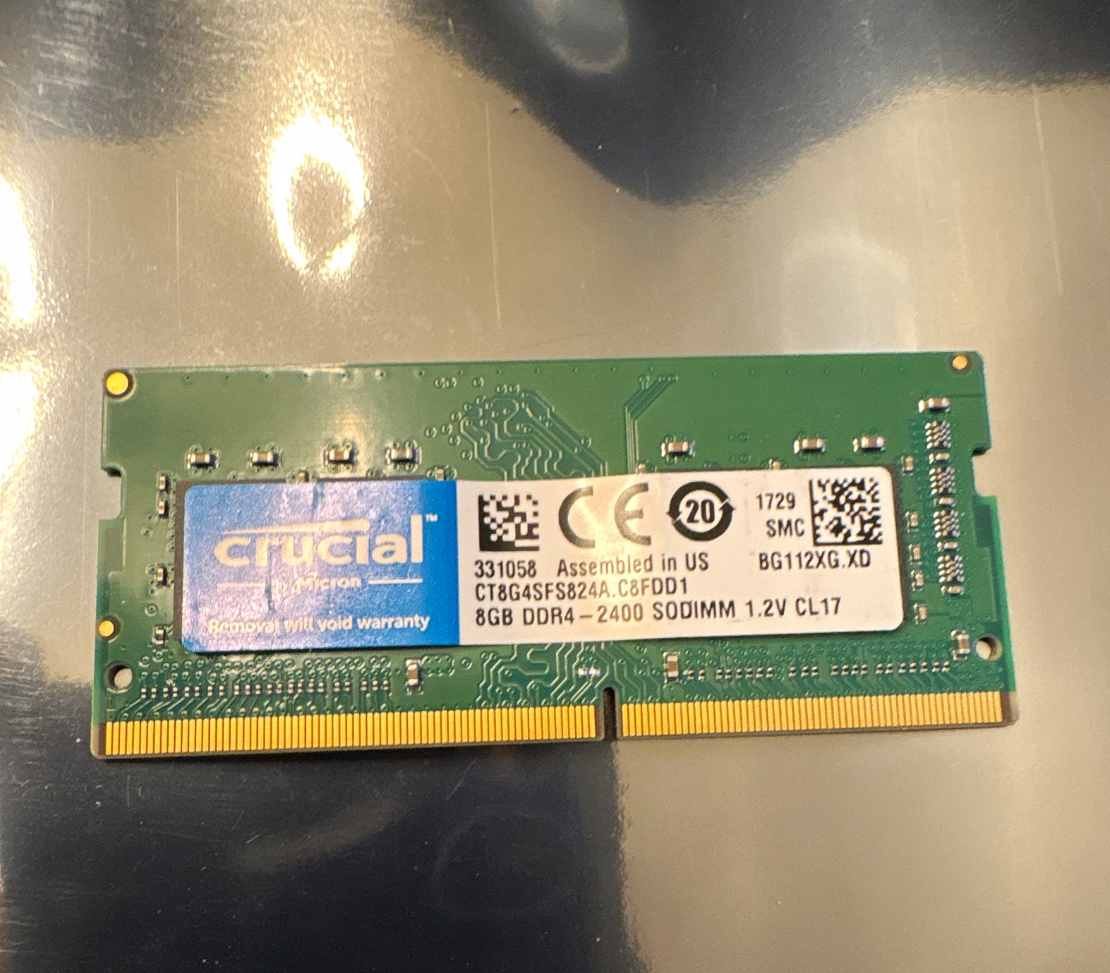 Crucial 8GB DDR4-2400 260-Pin SO-DIMM ECC Laptop RAM CT8G4SFS824A