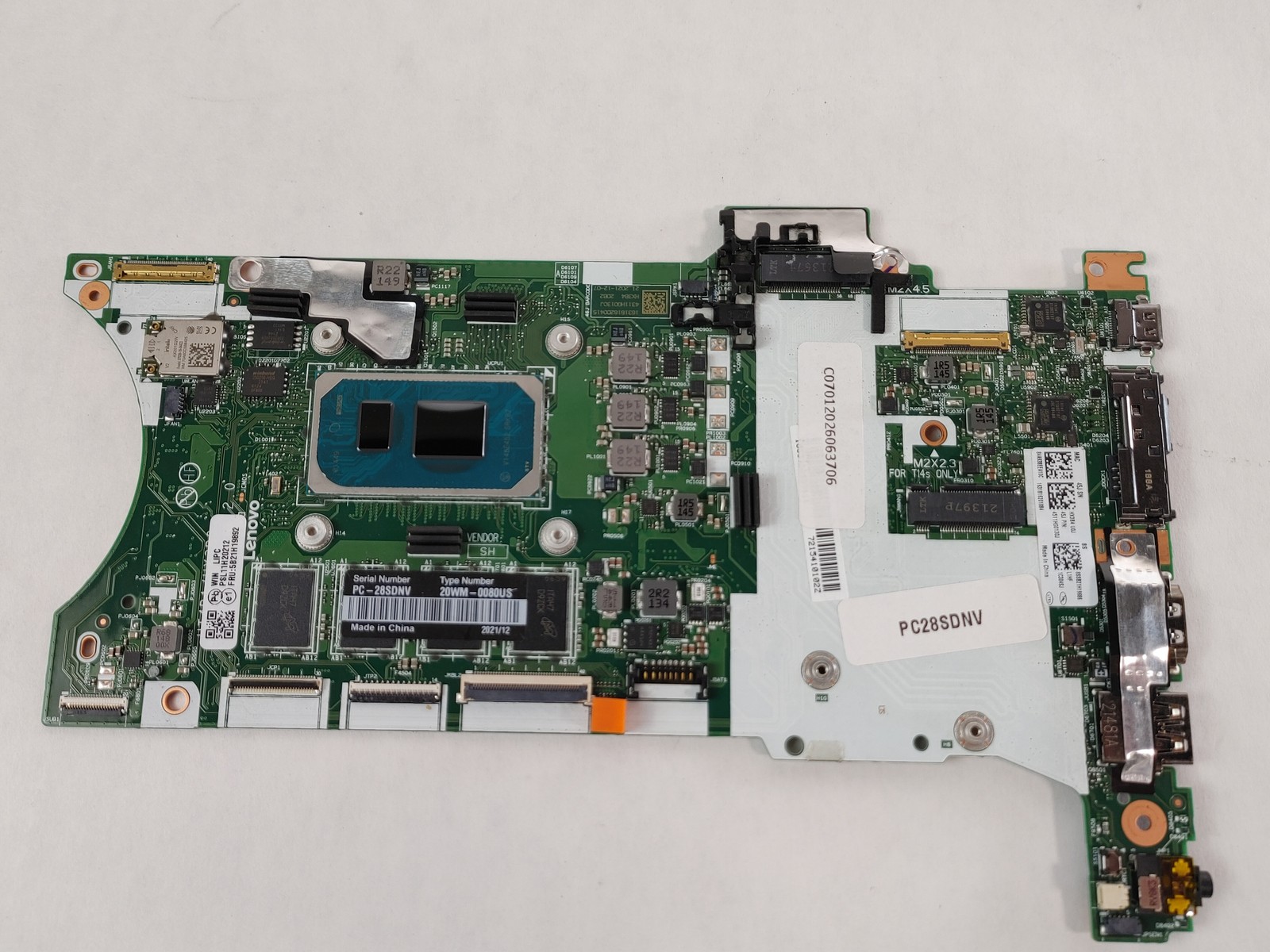 Lot of 2 Lenovo ThinkPad X13 Gen 2 Core i7-1165G7 2.80 GHz 16 GB LPDDR4X
