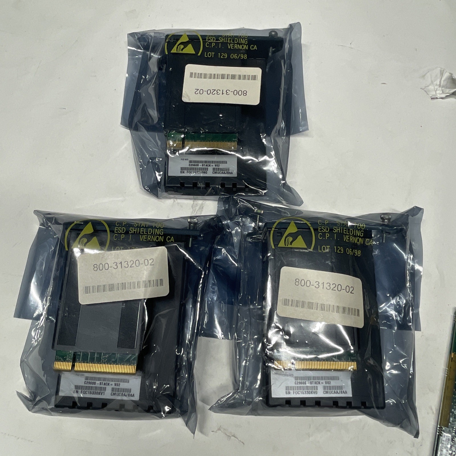 Lot Of 3 Cisco C2960S-STACK New