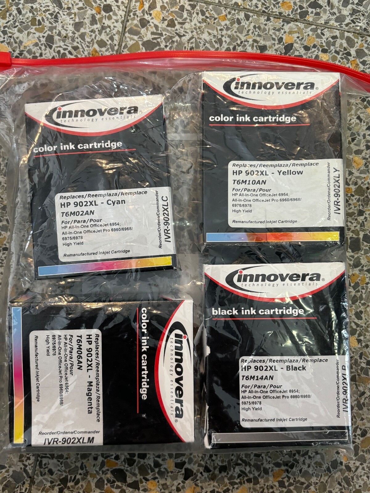 Innovera 4 pack ink cartridges - Cyan, Black, Yellow & Magenta - 902xl