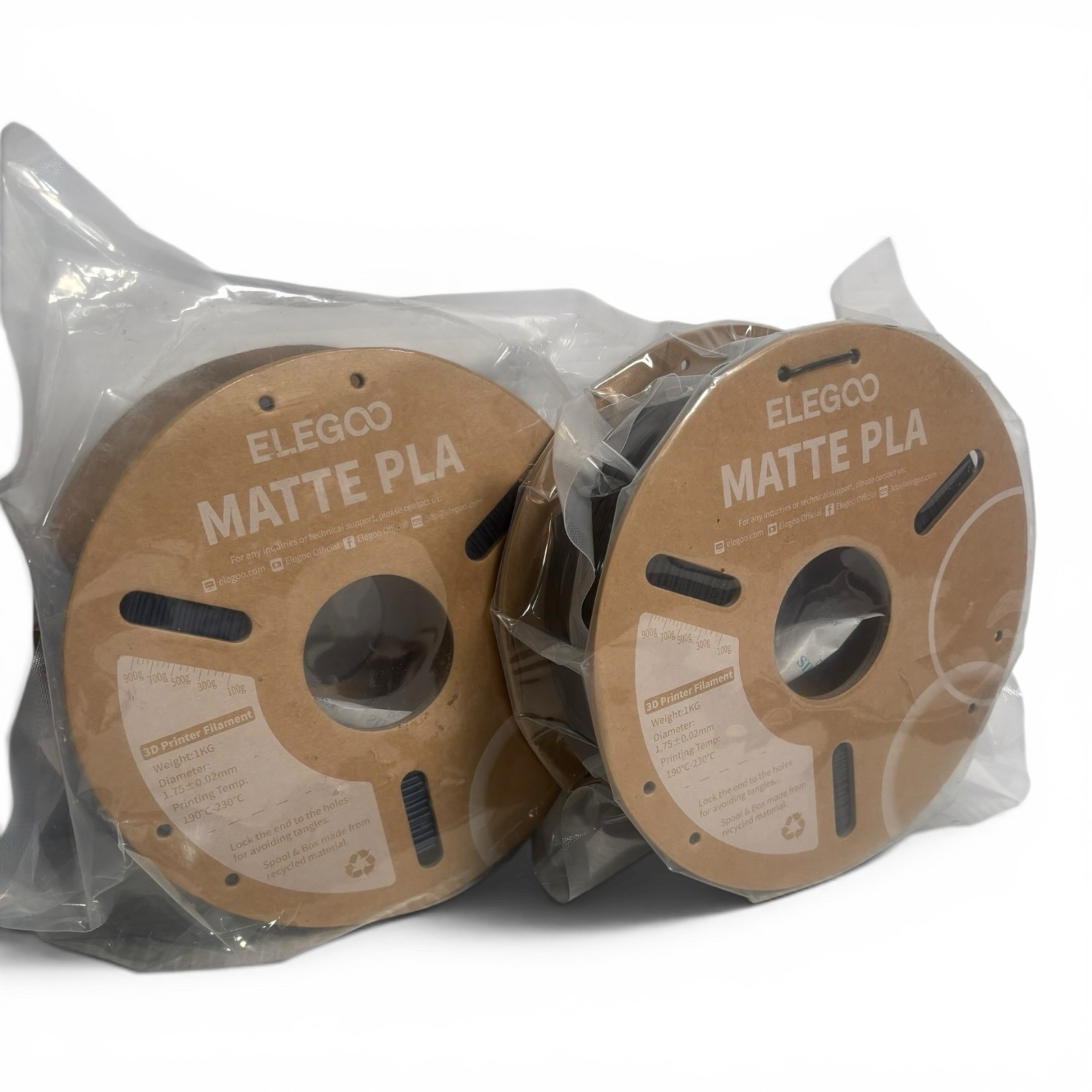 2-Pack ELEGOO Matte PLA Black Navy Blue 1.75mm 1kg 3D Printer Filament NEW