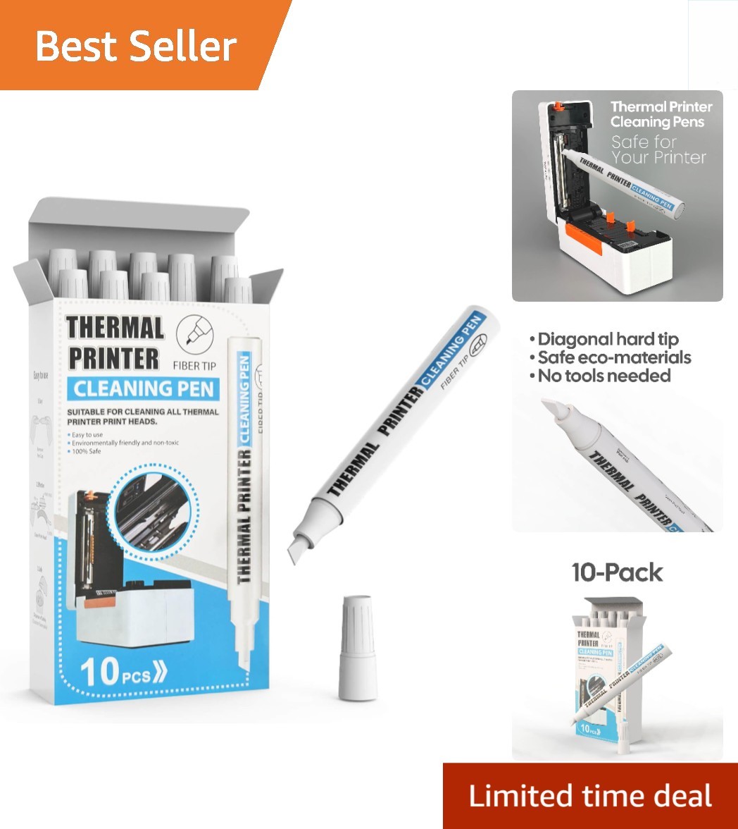 Quick & Effective 10-Pack Thermal Printer Cleaning Pens for Reliable Printing