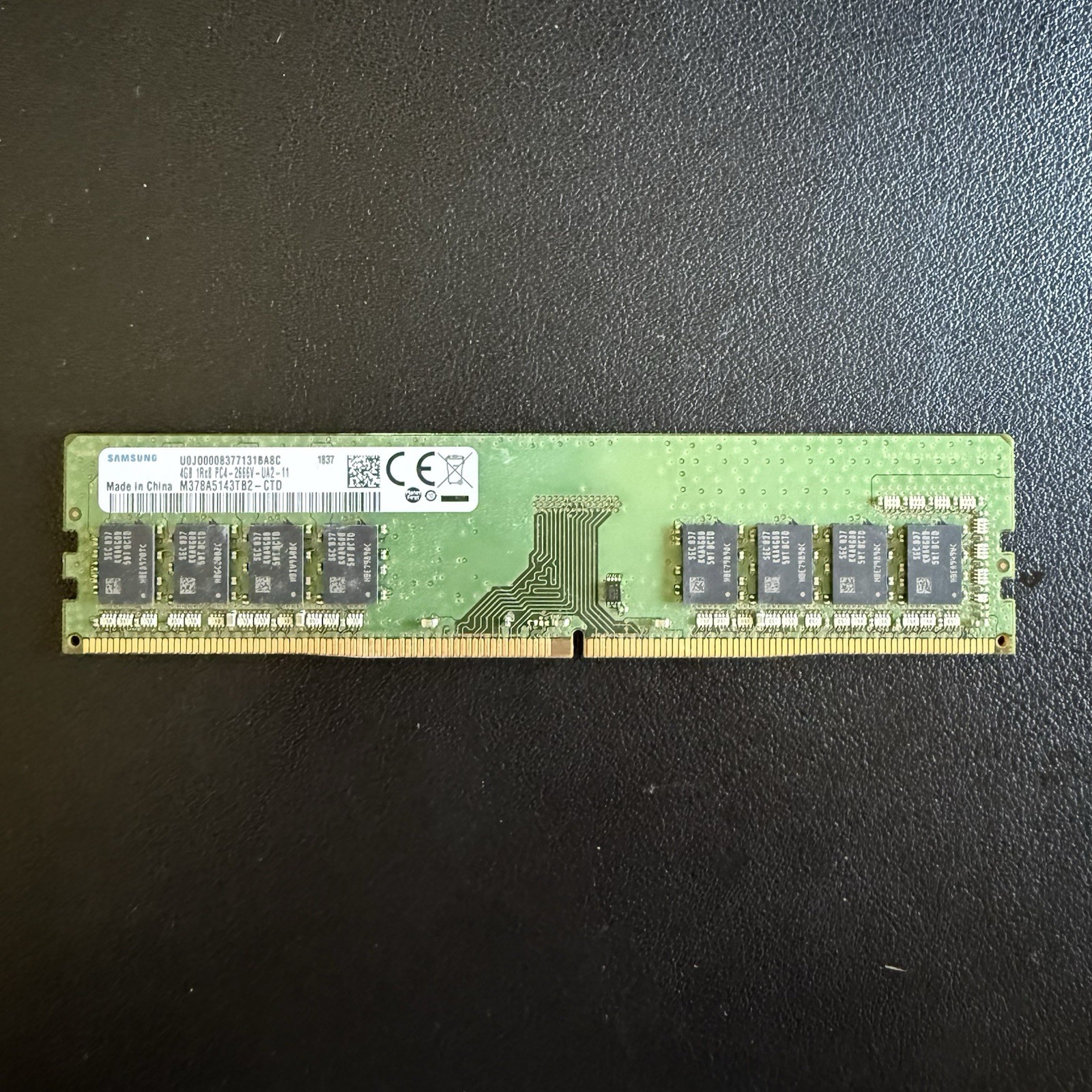 Samsung 4GB 2Rx8 DDR4 PC4-2666V Non-ECC Desktop Memory M378A5143TB2-CTD