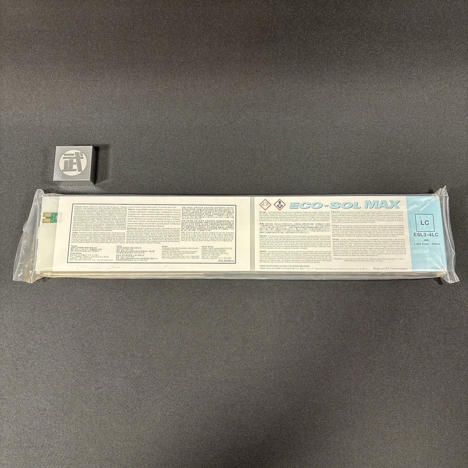 Roland Eco-Sol MAX ESL3-4LC 440cc Light Cyan Ink Cartridge Out Of Warranty