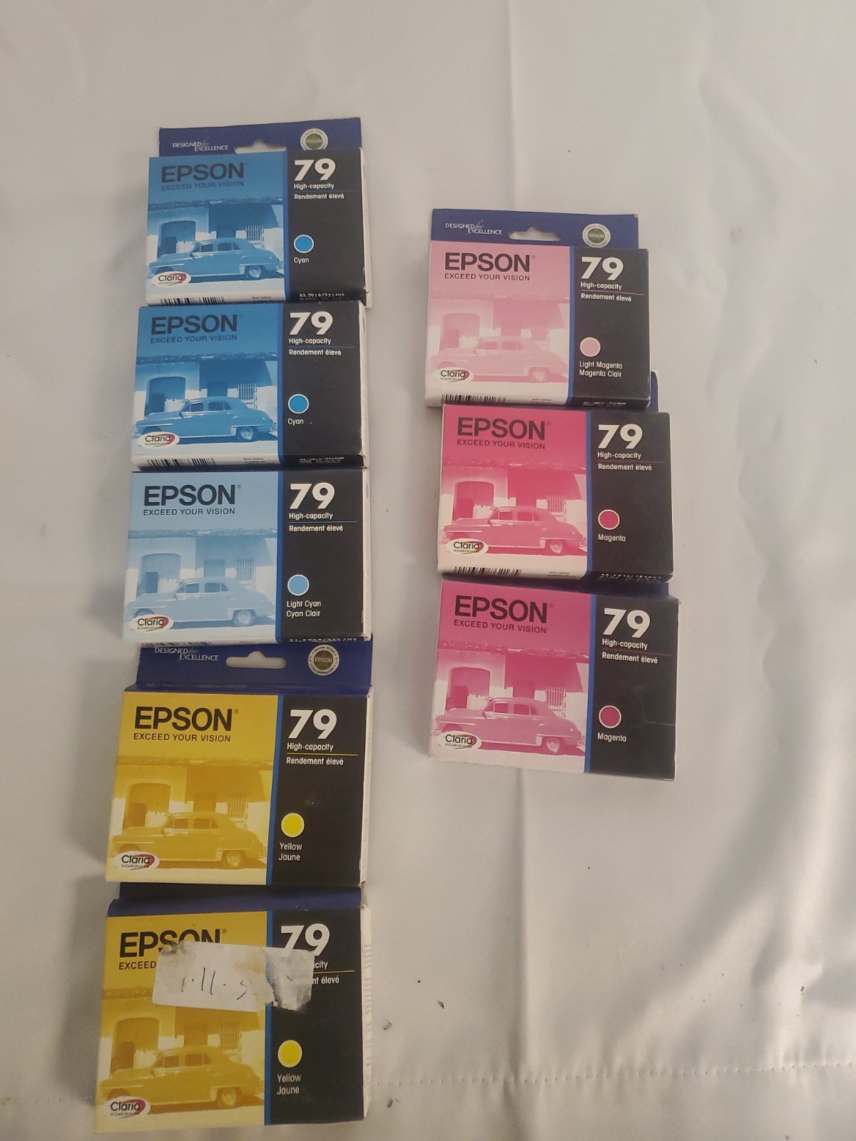 epson 79 ink cartridges 3 Cyan 2 Yellow 3 Magenta