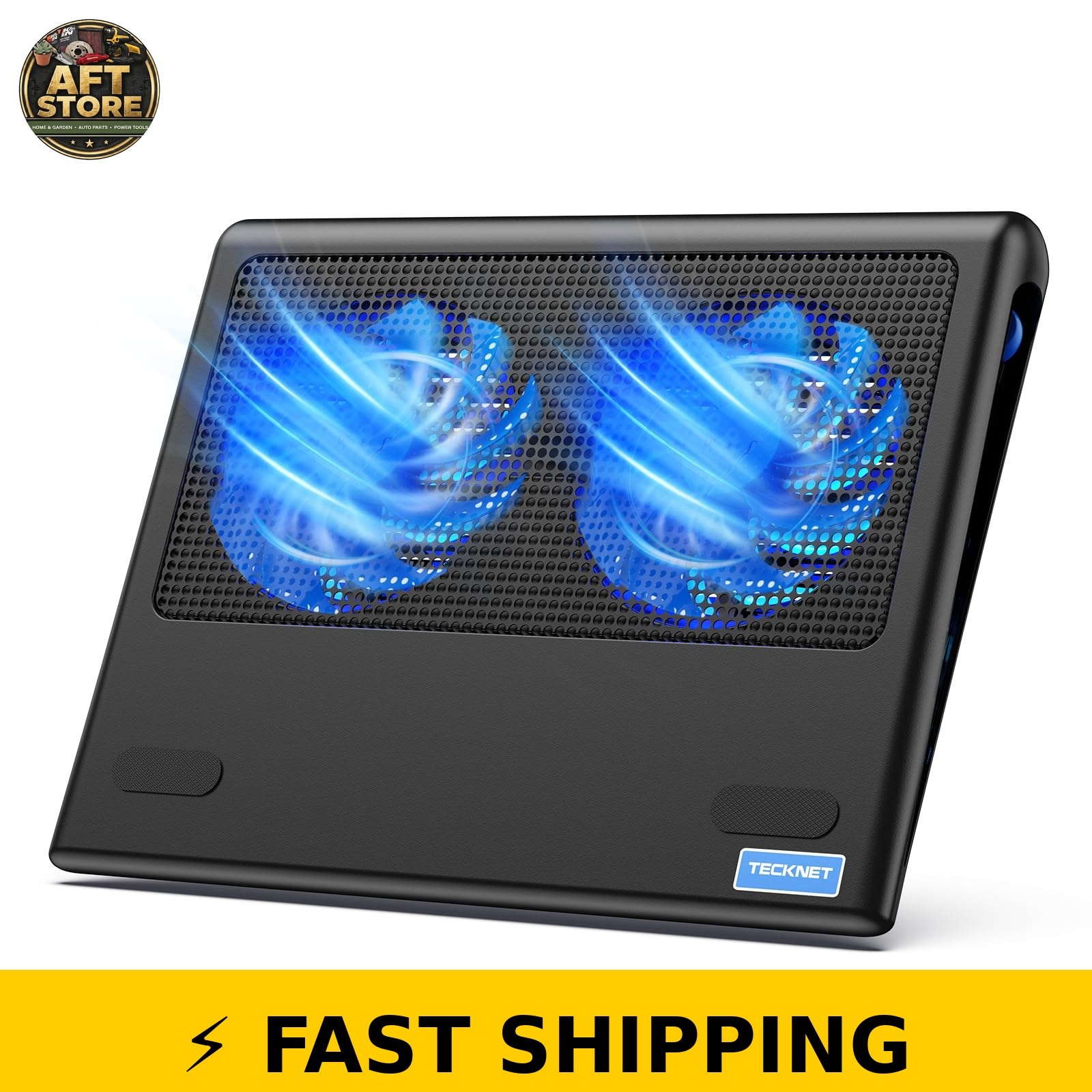 TECKNET Laptop Cooling Pad - 12-15.6" Adjustable Fans