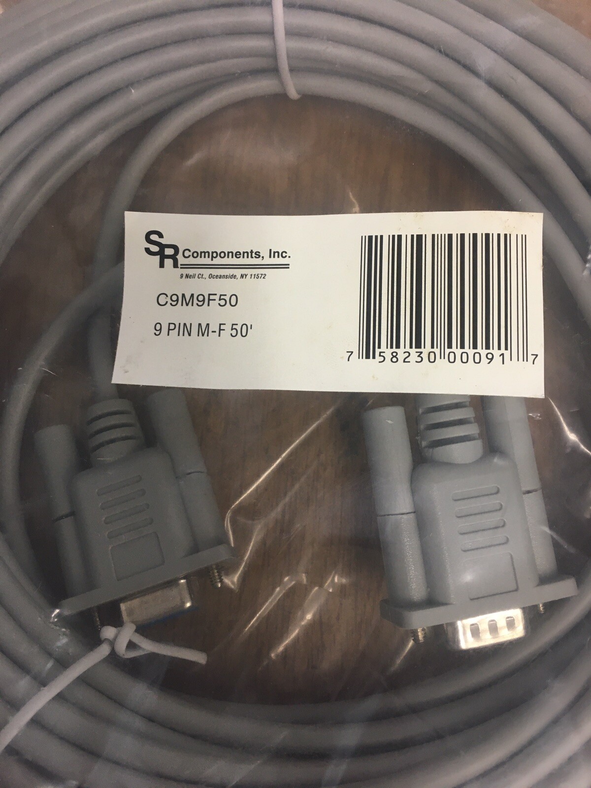 DB-9 9 Pin Male to Female Serial Extension Cable 50Ft. DB9 SR Components C9M9F50