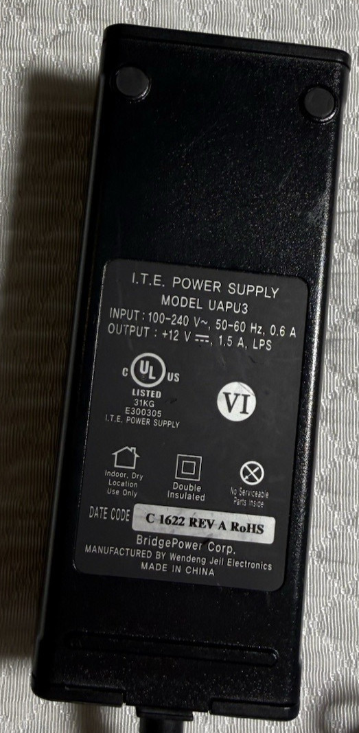 Samsung 12V 1.5A AC Adapter UAUP3 OEM Monitor Power Supply Charger