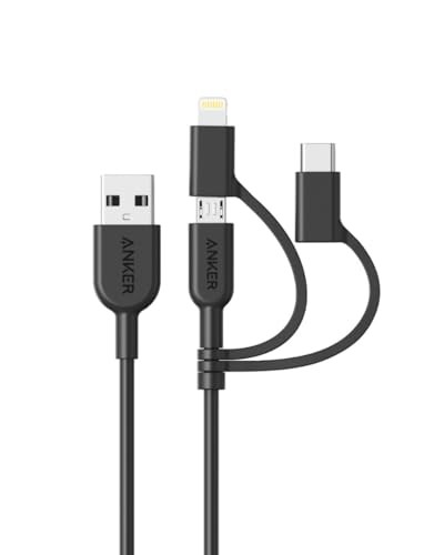 Anker PowerLine II 3-in-1 Cable with Lightning USB-C and Micro USB Ports MFi