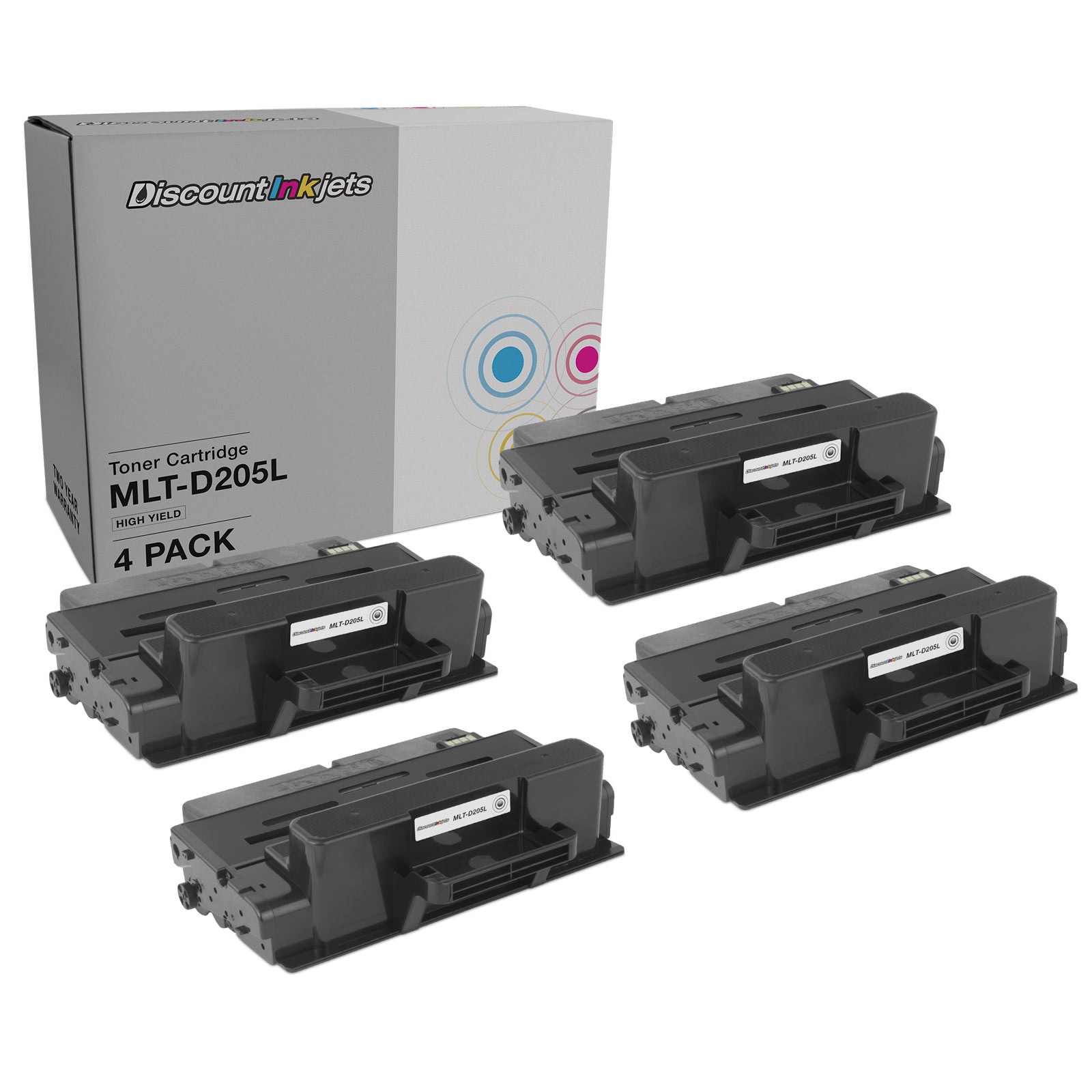 4PK BLACK Toner for Samsung MLT-D205L SCX5639FR SCX5739FW ML3312ND ML3712 ML3312