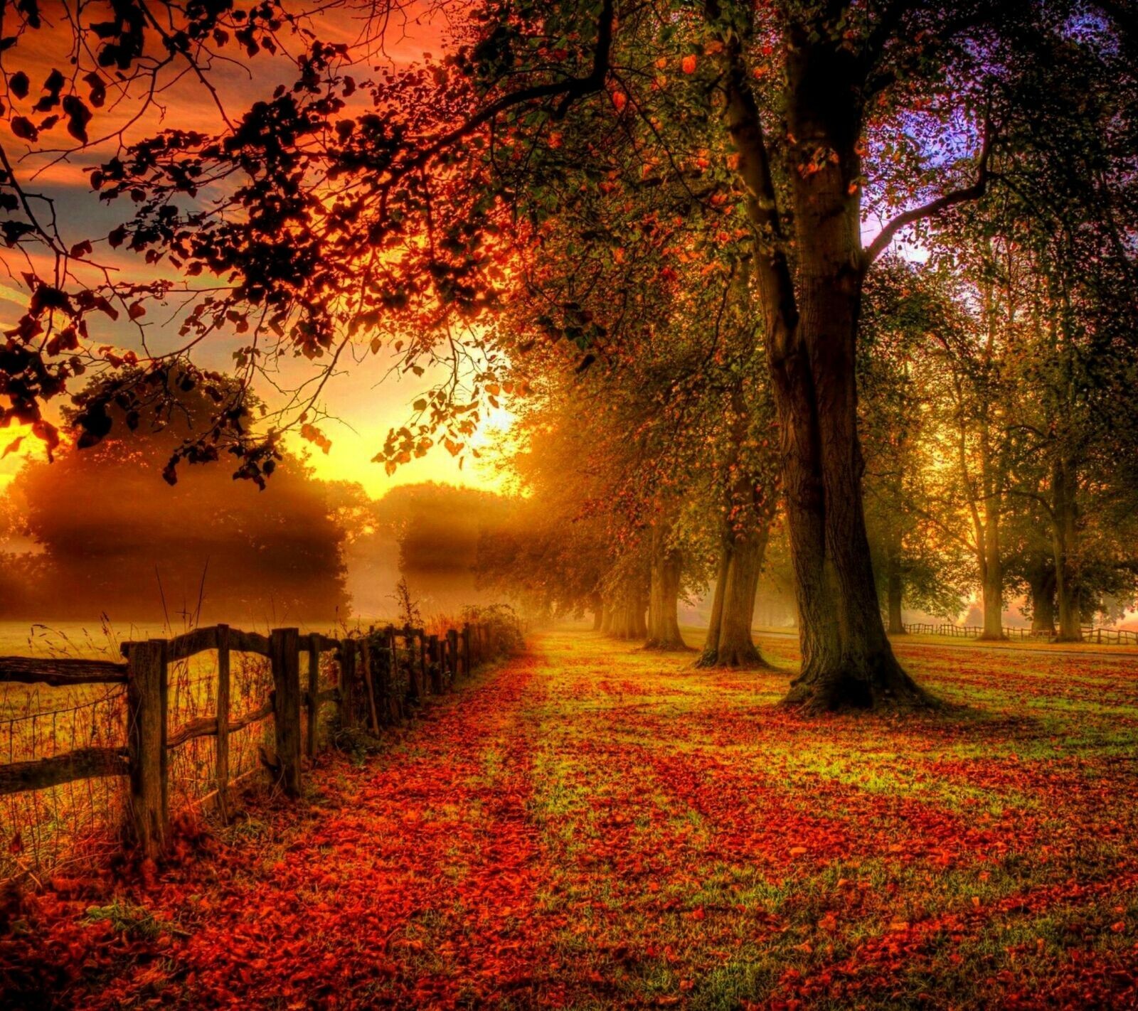 Landscape nature fall sunset Custom Gaming Mat Desk
