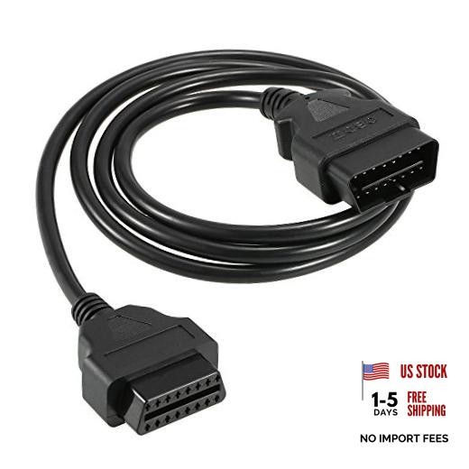 OBD2 Extension Cable 16pin Male to Female Diagnostic Extender Cable for OBD2