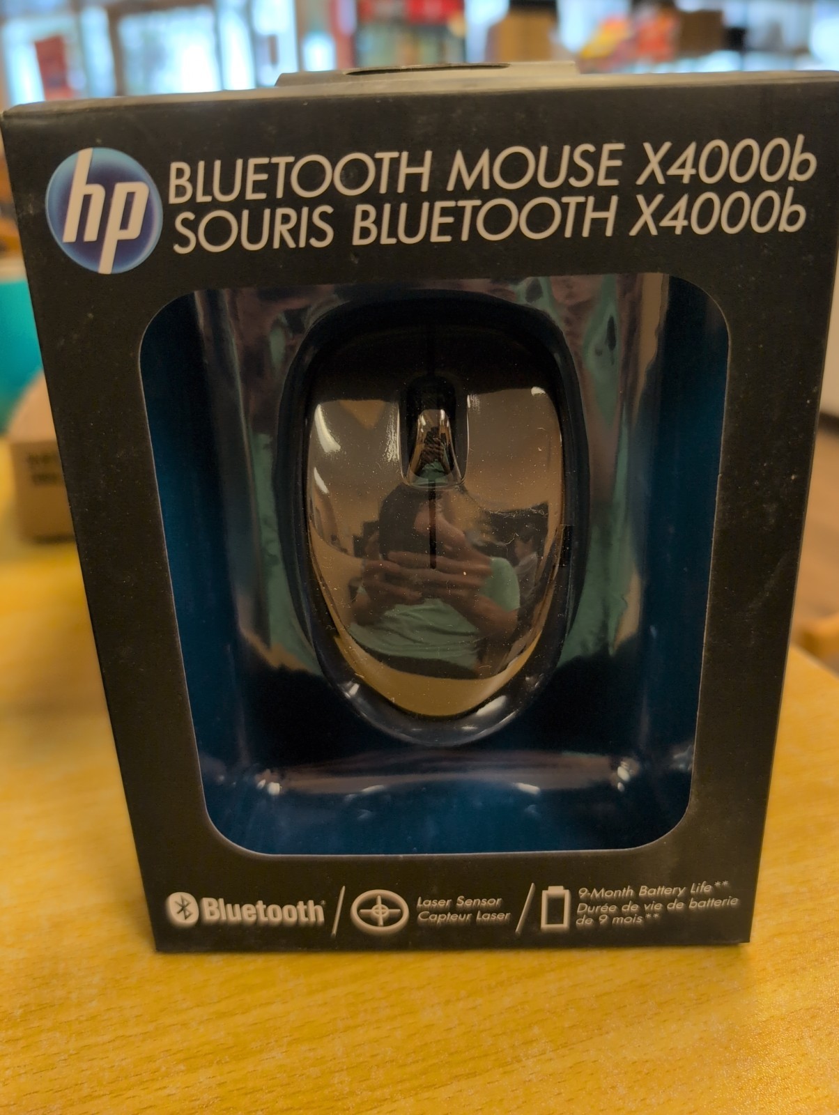 NEW HP Bluetooth Mouse X4000b Wireless Laser Mouse Black Sealed H3T51AA