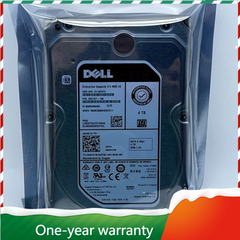 DELL MWHY9 0MWHY9 ST4000NM0265 Seagate Exos 7E8 4TB SATA 6Gb/s 3.5" Hard Drive