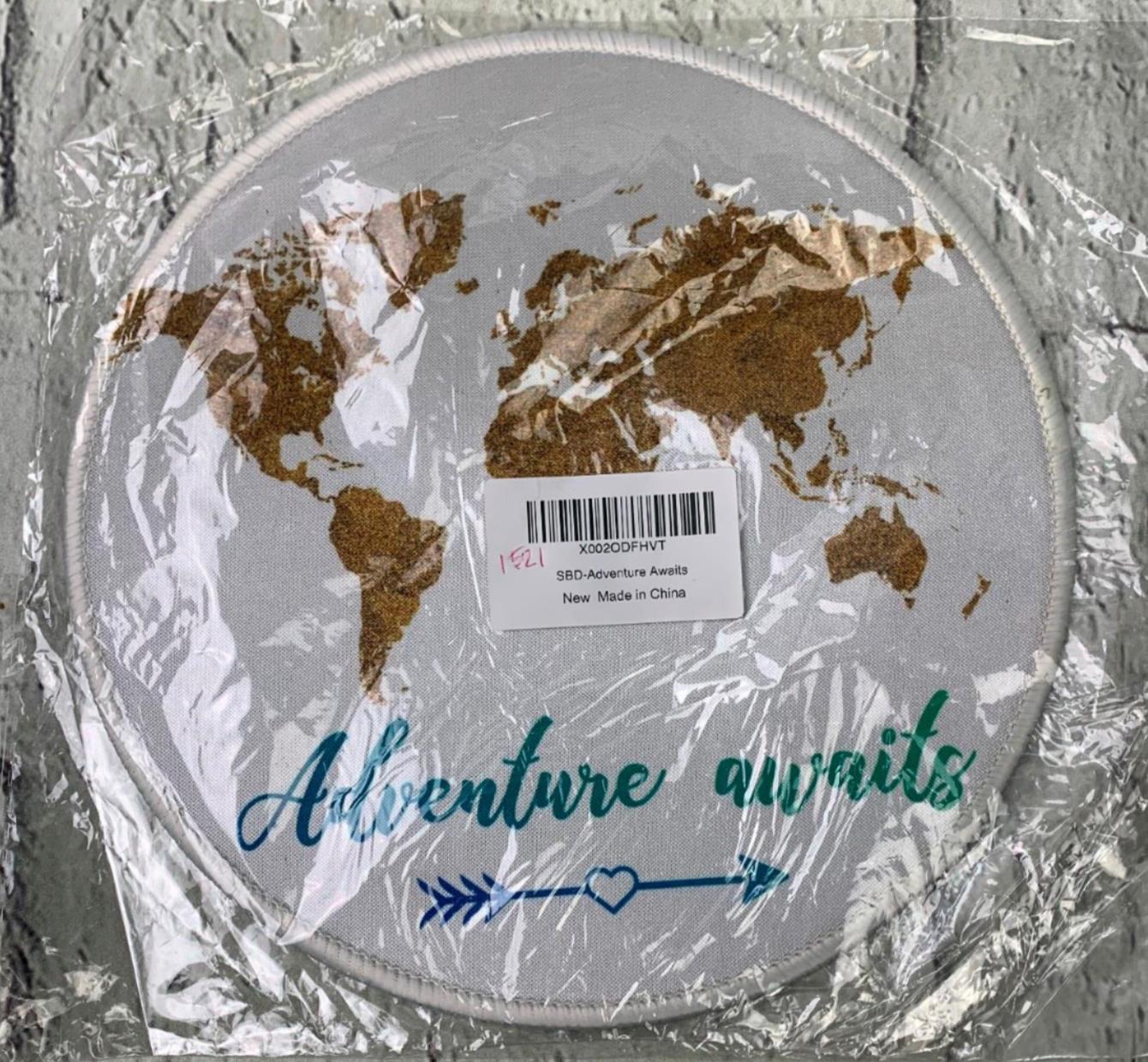 Adventure Awaits Mouse Pads Stylish Office Accessories 8in Round