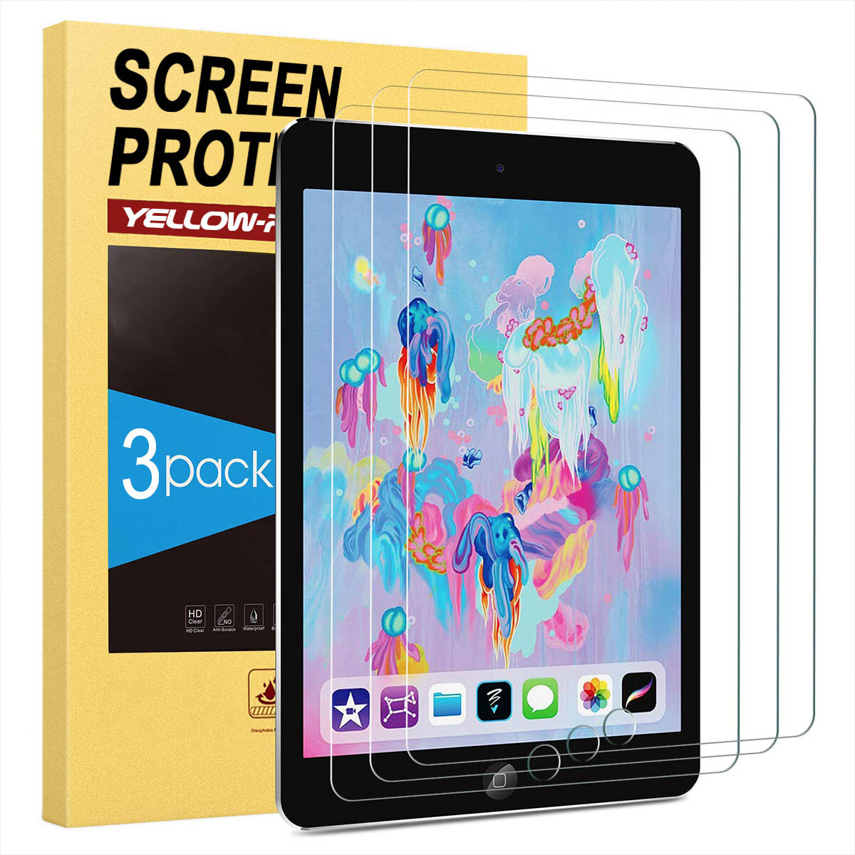 3X Screen Protectors For iPad 2/3/4/Mini/Air3 Supports Face ID/Write/Draw/Sketch