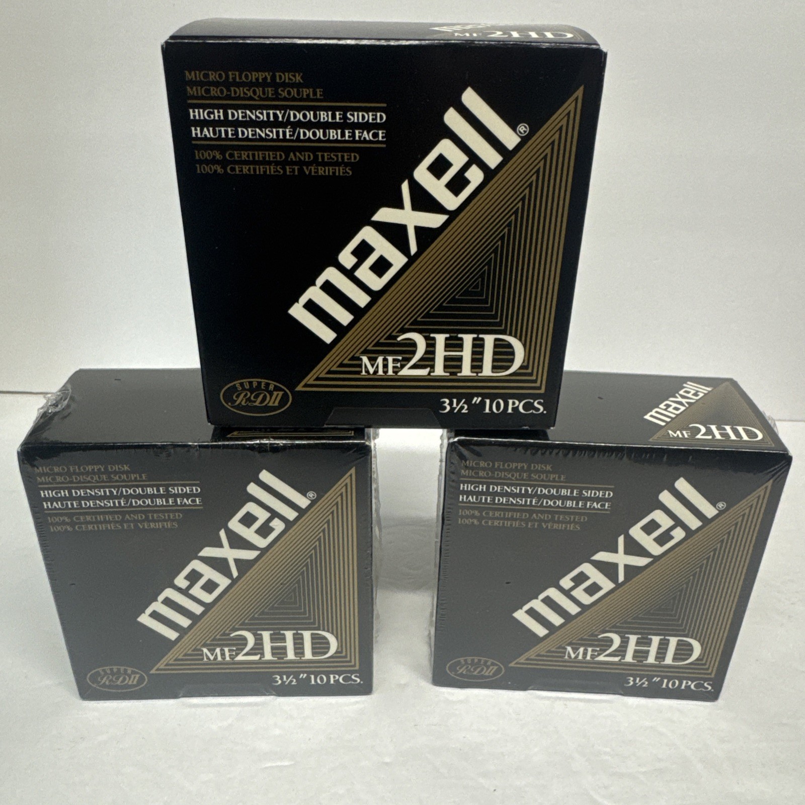 MAXELL NEW VTG MICRO 3 1/2" MF2HD SET OF 30 HIGH DENSITY FLOPPY DISCS Read Descr