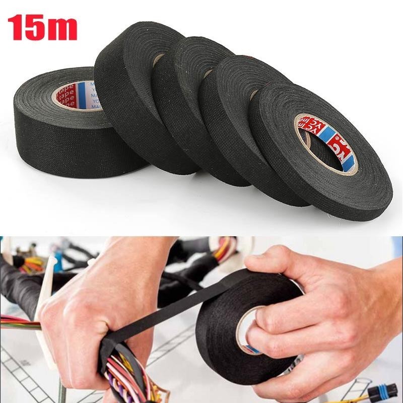 1pc Heat‑Resistant Adhesive Cloth Fabric Tape for Car Auto Cable Harness Wiring