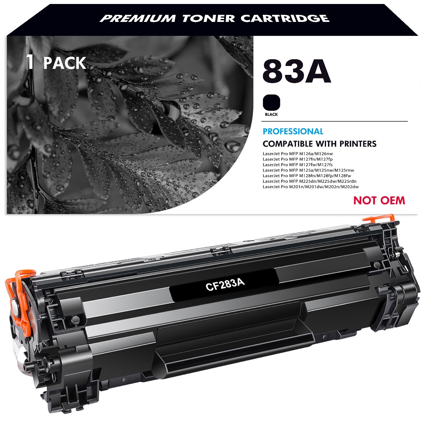 1 PACK CF283A Toner Cartridge for HP 83A Toner LaserJet m225dw m201dw Printer