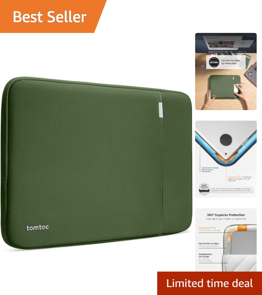Eco-Friendly Military-Grade Sleeve for 15-inch MacBook Air - Ultimate Protection