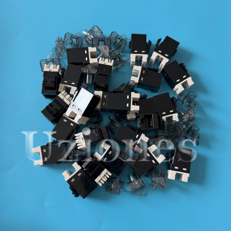 24PCS Commscope SL110 SERIES RJ45 CAT6 Modular Jack Black Dust Cover 9-1375055-2