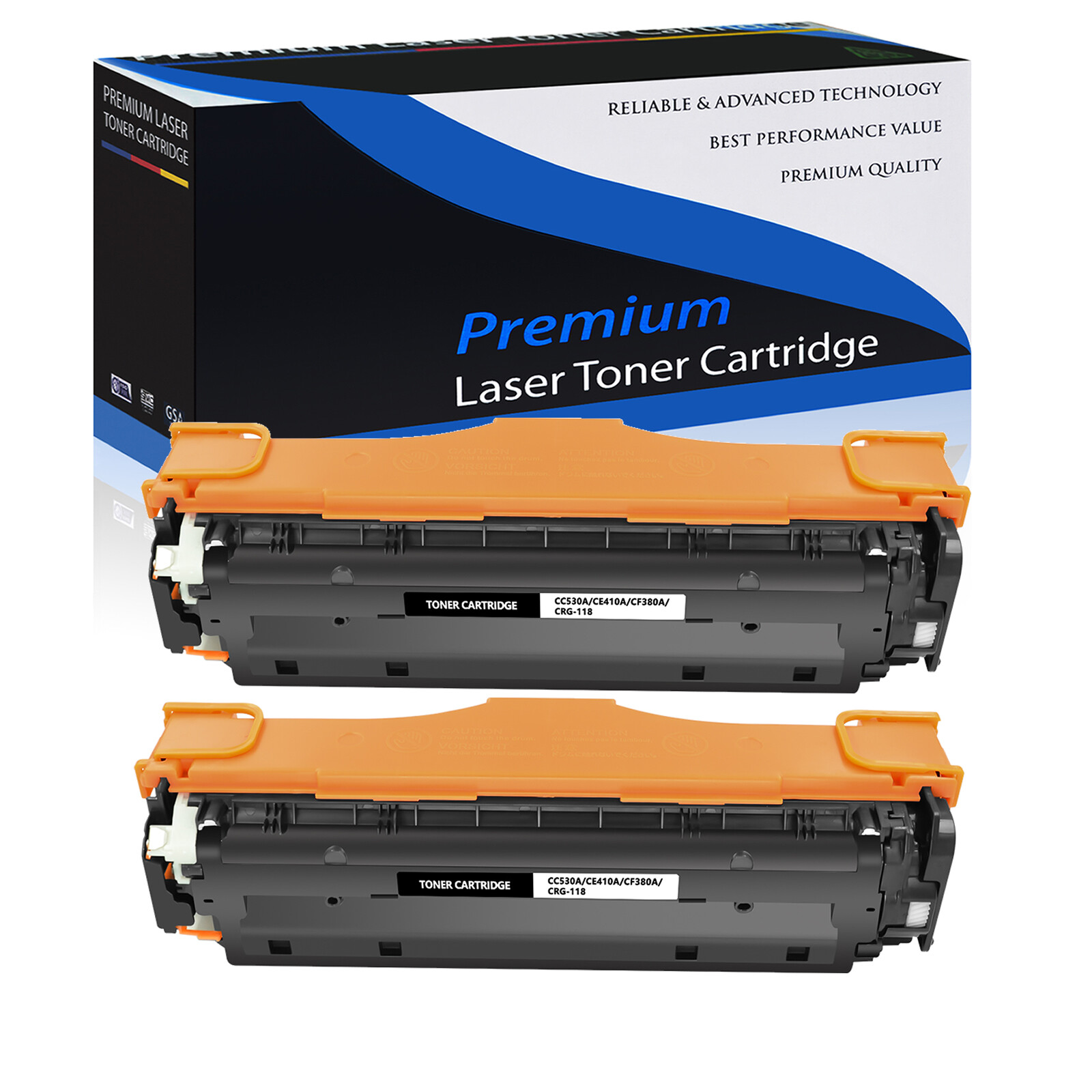 2PK CC530A 304A Black Toner Cartridge Fitfor HP Color LaserJet CM2320nf CP2025dn