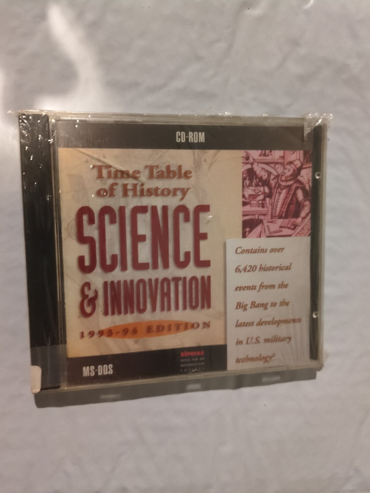 Vtg. Time Table of History Science & Innovation 1993-94 MS-DOS CD-ROM Sealed New